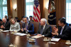 Defense Secretary Robert Gates Receives Cabinet Applause After Assassination Of Osama Bin Laden. May 3 History - Item # VAREVCHISL040EC267