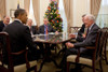 President Obama Talks With Former President Jimmy Carter During A Meeting With National Security Advisor Tom Donilon. Nov. 30 2010. History - Item # VAREVCHISL026EC154