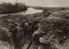 World War 1. German Troops Holding A First-Line Trench On The River Bank. Possibly During The Aisne Offensive History - Item # VAREVCHISL034EC876