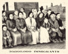 Immigrants. Shows A Group Of Immigrants Either Waiting At An Immigration Station Or Enroute To New York City From Ellis Island The Statue Of Liberty Is Visible In The Background. Lithograph By Bernarda Bryson History - Item # VAREVCHCDLCGCEC525