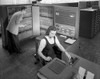 Technicians Working With Room Size Ibm Type 704 Computer Making Calculations For Aeronautical Research. Nasa Langley Research Center History - Item # VAREVCHISL034EC207