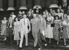 Dwight Eisenhower Walking Down The Steps Of Low Memorial Library With A Group Of Foreign Students. The American Field Service Scholars Of Columbia University Were Embarking On A 24 Day Tour Of The U.S. - History - Item # VAREVCHISL039EC015