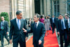 President Obama Walks With French President Nicolas Sarkozy At The Palais Rohan. April 3 2009. History - Item # VAREVCHISL026EC231