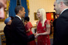 President Obama Greets Party Crashers Michaele And Tareq Salahi In A Receiving Line In The Blue Room Before The State Dinner With Prime Minister Manmohan Singh Of India Nov. 24 2009. History - Item # VAREVCHISL025EC293