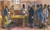 Freedmen At A Voter Registration Office History - Item # VAREVCPCDBC01BZ034