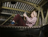 Woman War Worker Riveting An A-20 Bomber. Douglas Aircraft Company Plant History - Item # VAREVCHISL036EC806