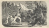 Fugitive Slave Henry Bibb With His Wife And Child Are Confronted By A Wolf Pack As They Flee Through The Back Woods Of Northwest Louisiana. Engraving Taken From The Book History - Item # VAREVCHISL009EC242