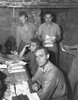 U.S. Marines Officers In Operational Dugout On Guadalcanal. Seated Are Lt. Colonel Merrill B. Twining History - Item # VAREVCHISL037EC009