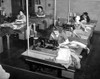 Women Doing Their Bit Sewing In Fabric Equipment Shop At The Clipper Base History - Item # VAREVCSBDSEWIEC001