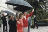President Ronald Reagan And First Lady Nancy Reagan Wave From The White House After President Reagan'S Return From The Hospital. Washington History - Item # VAREVCHCDARNAEC093