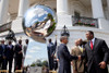 President Barack Obama Greets Members Of The Super Bowl Champion New York Giants. South Lawn Of The White House History - Item # VAREVCHISL040EC216
