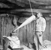Native American Having His Voice Recorded. Original Caption Reads 'Miguelito History - Item # VAREVCHCDLCGAEC082