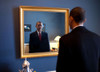 President-Elect Barack Obama Checks Himself In A Mirror Before Taking The Oath Of Office At The U.S. Capitol. Jan. 20 2009. History - Item # VAREVCHISL025EC135