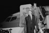 Presidential Candidate Jimmy Carter Carrying His Own Luggage As He Disembarks From The Airplane 'Peanut One' At The Wilkes-Barre Scranton Airport For A Campaign Stop. Sept. 7 1976. History - Item # VAREVCHISL029EC149