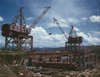 Massive Cranes On A Steel Superstructure During The Construction Of Douglas Dam History - Item # VAREVCHISL021EC171