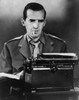 Cbs News Correspondent Edward R. Murrow At His Typewriter In Wartime London. World War 2 History - Item # VAREVCHISL037EC684