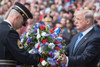 President Donald Trump Lays A Wreath At The Tomb Of The Unknowns At Arlington National Cemetery. Memorial Day History - Item # VAREVCHISL046EC330