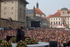 President Obama Delivers His First Major Speech Committing To Seek A World Without Nuclear Weapons In Prague Czech Republic. April 5 2009. History - Item # VAREVCHISL026EC222