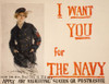 I Want You For The Navy. American World War 1 Recruiting Poster By Howard Chandler Christy History - Item # VAREVCHISL044EC263