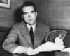 Richard Nixon. Senator And Republican Vice Presidential Candidate Richard Nixon Holding A Copy Of Democratic Presidential Candidate Adlai Stevenson'S Deposition On The Alger Hiss Case History - Item # VAREVCPBDRINIEC164