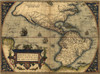 1570 Map Of The Western Hemisphere. From Abraham Ortelius History - Item # VAREVCHISL001EC156