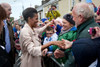 First Lady Michelle Obama Greets Local Residents On Main Street In Moneygall History - Item # VAREVCHISL039EC699