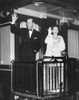 Queen Elizabeth Ii And Prince Philip Wave From The Back Of A Train At Union Station. After Entertaining The President Eisenhower And The First Lady History - Item # VAREVCHISL039EC034