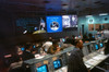 Nasa Mission Control During Apollo 11 Moon Mission. Monitors Show President Richard Nixon Greeting The Astronauts Aboard The Uss Hornet. July 24 History - Item # VAREVCHISL033EC813