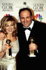 Edie Falco, James Gandolfini With Their Golden Globe Awards For Sopranos, January, 2000 Celebrity - Item # VAREVCPSDJAGAHR003