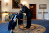 President Barack Obama Talks With Presidential Medal Of Freedom Recipient Toni Morrison. In The Blue Room Of The White House History - Item # VAREVCHISL039EC652