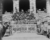 African Americans Encouraging Voter Registration At An Unidentified College Campus In 1948. They Hold A Large Banner Reading History - Item # VAREVCHISL038EC365