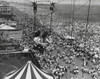 Beach Crowds As Seen From The Parachute Jump At Steeple Park. Coney Island History - Item # VAREVCHISL038EC429