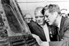 Astronaut John Glenn And President John F. Kennedy Look Throught The Porthole Into The Mercury Space Capsule.Cape Canaveral History - Item # VAREVCPBDJOGLCS006