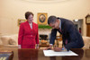 President Obama Signs Elena Kagan'S Commission In The Oval Office Before An East Room Reception Celebration Of Supreme Court Confirmation. Aug. 6 2010. History - Item # VAREVCHISL027EC004