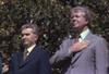 President Of Romania Nicolae Ceausescu 1918-1989 And Jimmy Carter During Arrival Ceremonies For The State Visit In April 2 1978. Ceausescu And His Wife Were Executed During The 1989 Anti-Communist Revolution. History - Item # VAREVCHISL029EC194