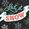 Let It Snow Black Sq Poster Print by Mary Urban - Item # VARPDX37049