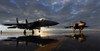 F-15 Strike Eagle Fighters At Mountain Home Air Force Base Idaho At Sunset. Dec. 6 2010. History - Item # VAREVCHISL028EC051