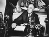 Franklin Roosevelt Having A Fireside Chat From The White House Via Radio. Apr. 28 History - Item # VAREVCHISL035EC153
