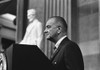 President Lyndon Johnson Speaking In The Capitol Rotunda Before Signing The Voting Rights Act. August 6 History - Item # VAREVCHISL033EC104