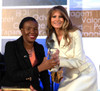 First Lady Melania Trump With Malebogo Molefhe Of Botswana History - Item # VAREVCHISL046EC274 First Lady Melania Trump With Malebogo Molefhe Of Botswana History - Item # VAREVCHISL046EC274