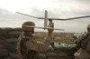 Us Soldier Launches A Raven Unmanned Aerial Vehicle To Conduct Reconnaissance Of Insurgents Attacking Patrol Base Uvanni In Samarra Iraq. Nov. 6 2004. History - Item # VAREVCHISL028EC027