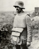 German Soldier In Metal Helmet Design Of 1916 And Old Fashioned Body Armor. 1916-18. History - Item # VAREVCHISL035EC293
