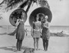 Women Pose In Bathing Suits At An American East Coast Beach Between 1910-1920. The Younger Woman In The Center Has Bare Legs History - Item # VAREVCHISL041EC204