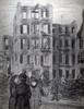 Triangle Shirtwaist Fire. 'Girls Wanted'. Three Women Standing Across Street From The Burned-Out Shell Of A Building From Which Hangs The Sign History - Item # VAREVCHCDLCGCEC478