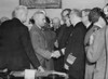 A Solemn Harry Truman Shakes Hands With Admiral William Leahy After Being Sworn In As President. With George Marshall History - Item # VAREVCHISL038EC724