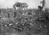 World War 1. French Soldiers Stand In Ruins Of A Town In The Aisne Department In Northern France. Aisne Suffered Through Three Separate Battles Of Aisne In 1914 History - Item # VAREVCHISL044EC019