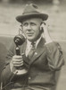 Sports Journalist Grantland Rice Using Telephone Microphone In The 1920S. Rice Wrote His Syndicated Column History - Item # VAREVCHISL041EC144