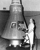 Astronaut Trainees Jerrie Cobb Stands Next To A Mercury Spaceship Capsule. Cobb Passed All The Training Exercises History - Item # VAREVCHISL034EC038
