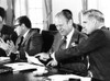 Gerald Ford At A Cabinet Meeting During His First Month As President. L-R Henry Kissinger History - Item # VAREVCCSUA000CS301