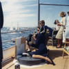 President And Jacqueline Kennedy Watch The America'S Cup Race From The Deck Of The Uss Joseph P. Kennedy History - Item # VAREVCHISL033EC937